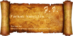 Farkas Vaszilia névjegykártya